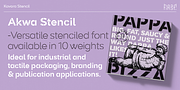 Akwa Stencil, a Sans Serif Font by HeadFirst (Thumbnail 19 of 36)