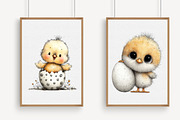 Easter Chick and Egg Clipart, an Illustration by Libby Wishes (Thumbnail 5 of 8)