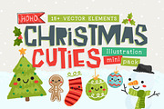 Christmas Cuties Illustration Pack, an Illustration by Quirky Queen Media (Thumbnail 1 of 5)