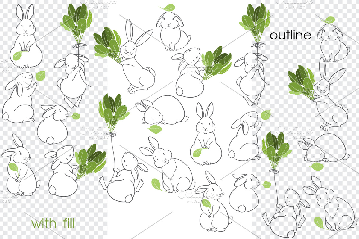Funny rabbits., an Animal Illustration by maritime_m (Photo 5 of 13)