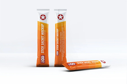 Stick Sachet Mock-Up, a Packaging Mockup by Se٧enStudio