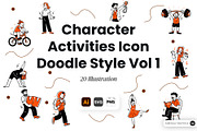 Character Activities Icon Doodle, an Object Graphic by SLAB! Design (Thumbnail 1 of 3)