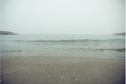 Foggy Beach Landscape