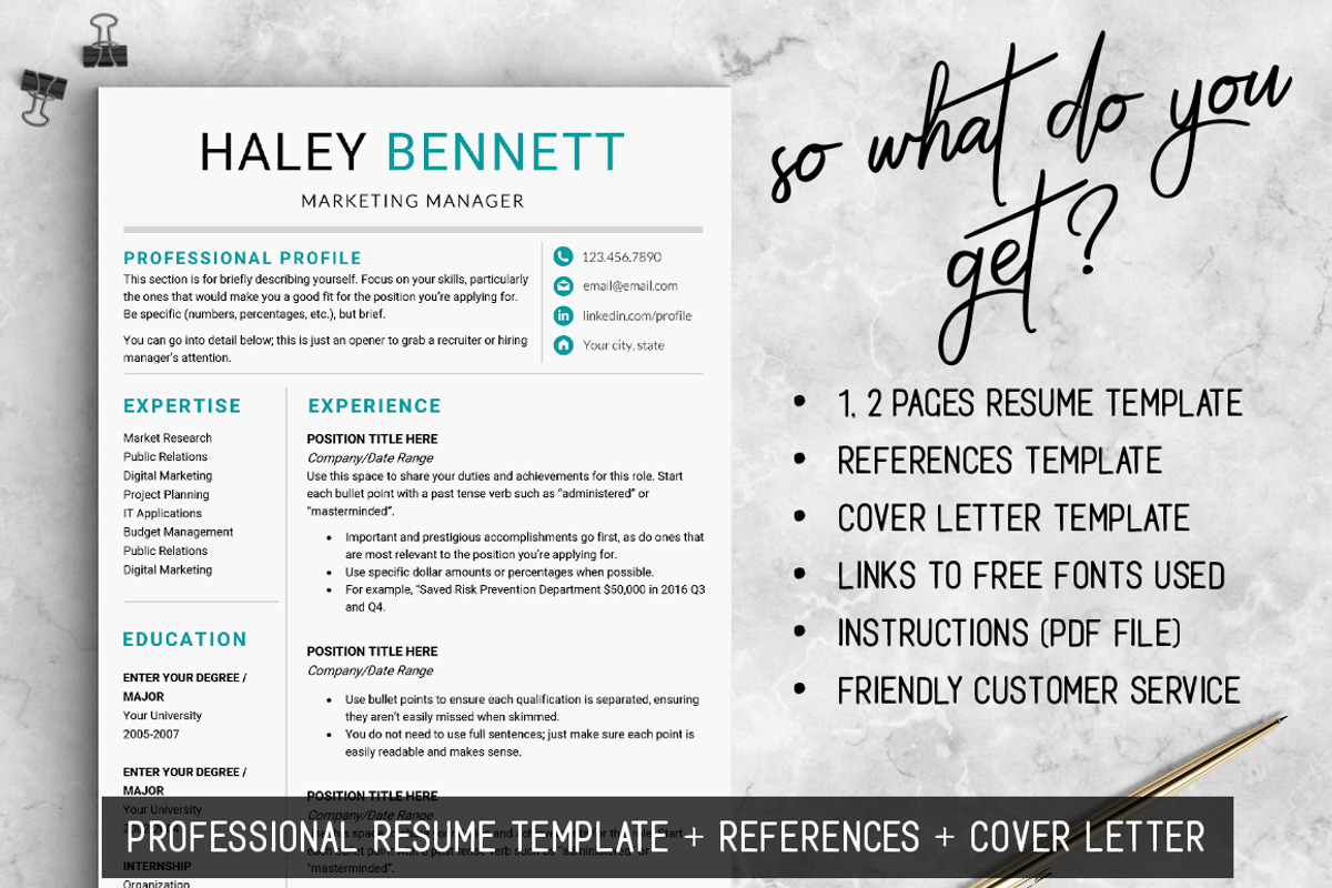 Editable RESUME Template / MS Word, a Resume Template by LevelUpResume (Photo 3 of 5)