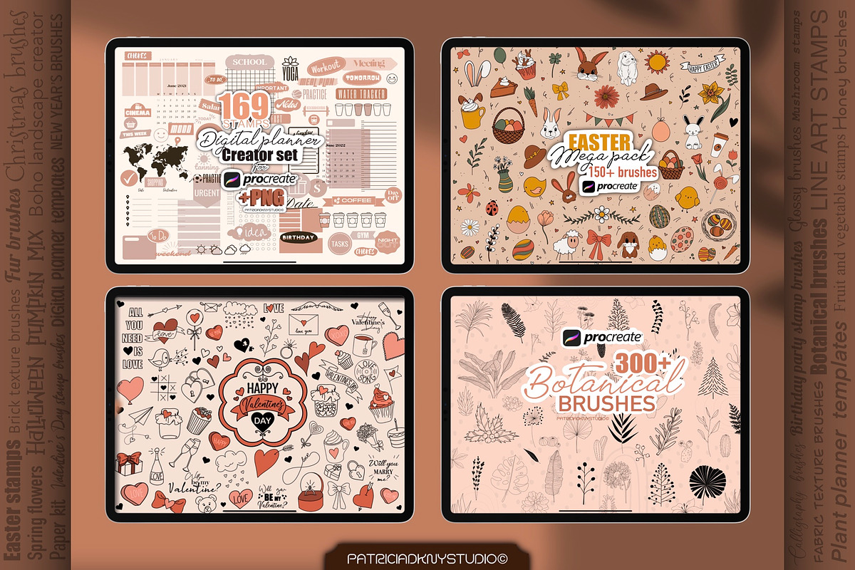 2500+ Procreate brushes // All shop, a Brush Add-On by PDknyStudio