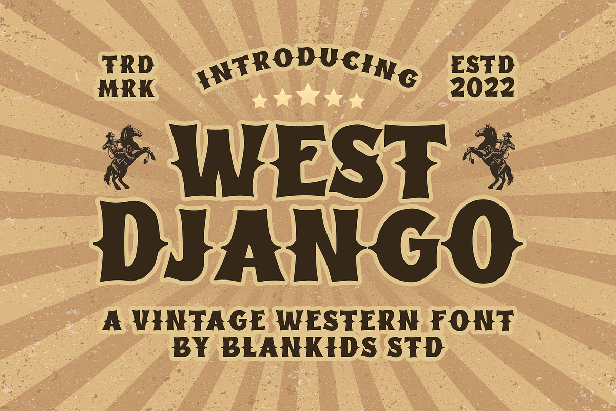 West Django Vintage Western Font, a Font by Blankids Studio (Photo 1 of 6)