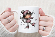 Whimsical Christmas Girl Clipart, an Illustration by Sublimation Artist (Thumbnail 5 of 6)