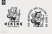 Dog And Cat Hiking Adventure T-shirt, an Animal Illustration by shaondesigns (Thumbnail 1 of 5)