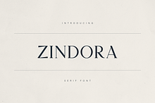 Zindora - Modern Classic Serif Font