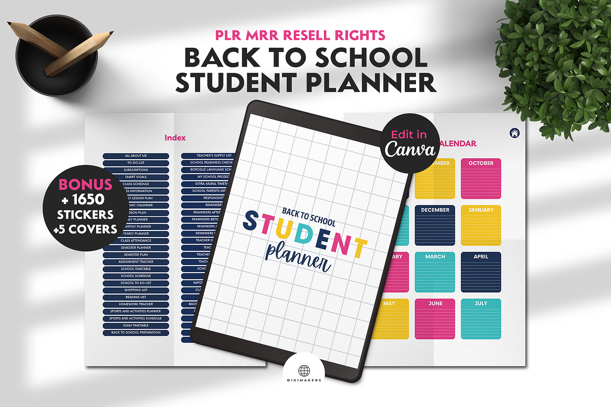 Back to School Student Planner, a Stationery Template by Nina Shaw (Photo 1 of 11)