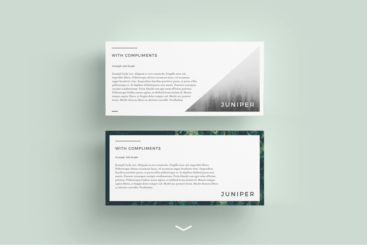 J U N I P E R  Letterhead + Comps, a Stationery Template by 46&2 Collective (Photo 3 of 5)