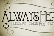 AlwaysHere, a Serif Font by Fonts by Jake L (Thumbnail 1 of 2)