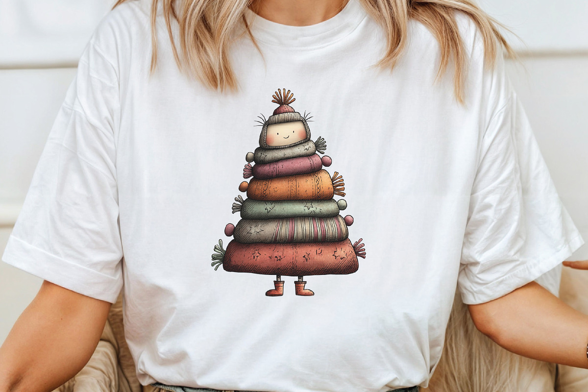 Whimsical Christmas Tree Clipart, an Illustration by CraftArtStudio (Photo 5 of 6)