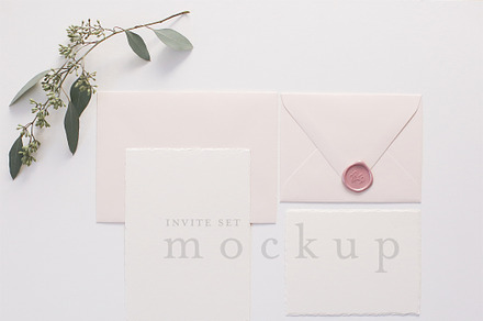 Pink Wedding Stationery Mockup