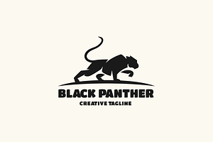 Panther Silhouette Logo Template