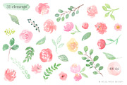 Spring Flowers Watercolor Clip Art, an Illustration by Hello Muse Design (Thumbnail 3 of 6)