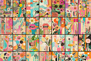Retro Style Spring Digital Papers, a Decorative Illustration by Fusion Dream (Thumbnail 4 of 10)