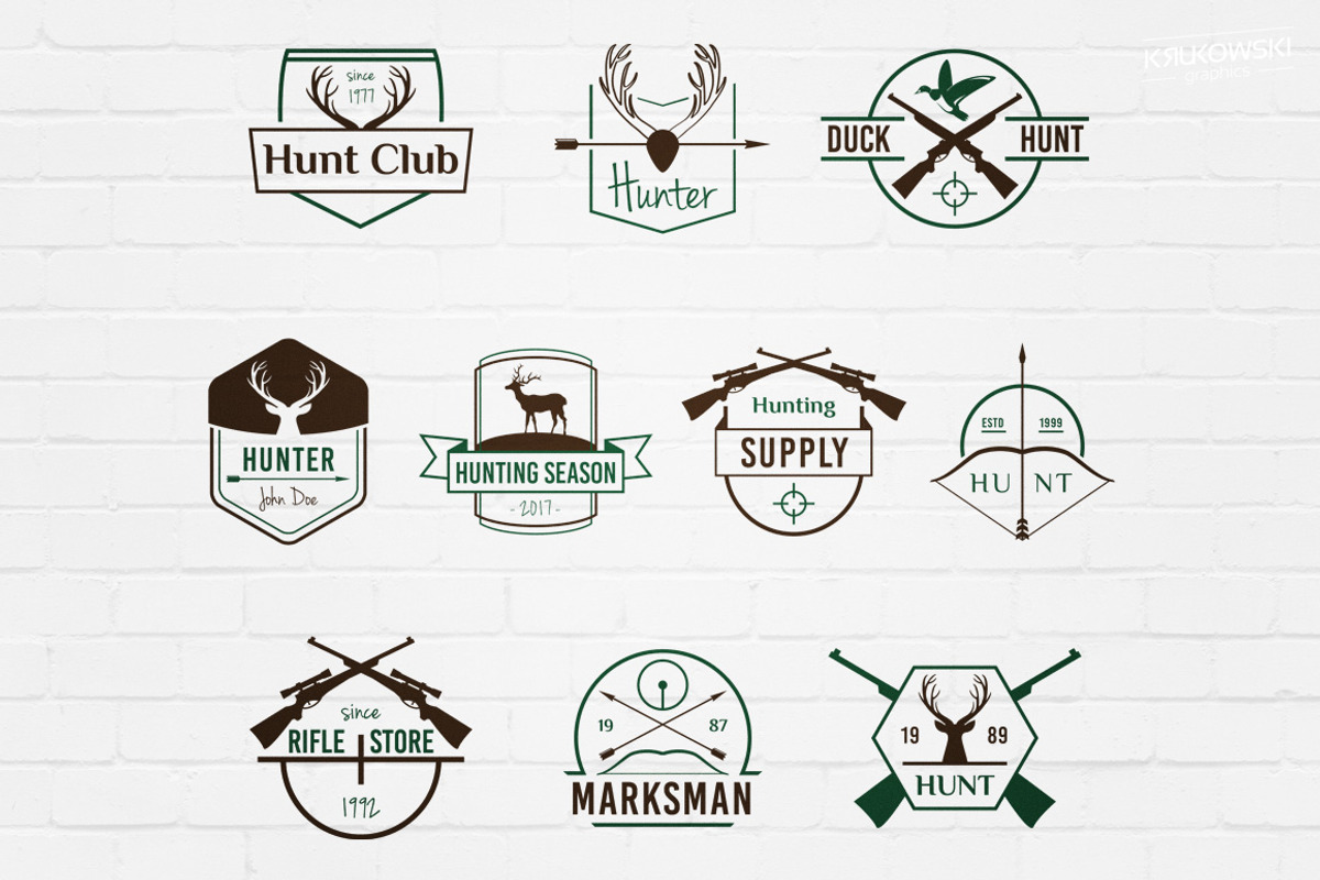 Hunting Vectors Badges Logos, a Branding & Logo Template by Krukowski Graphics (Photo 3 of 5)