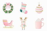 Pastel Christmas Clipart Bundle, an Illustration by Libby Wishes (Thumbnail 6 of 6)