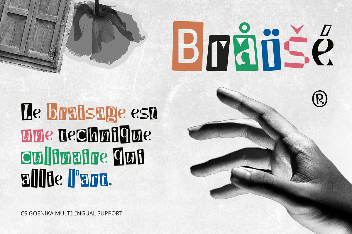 CS Goenka – Collage Font, a Sans Serif Font by Craft Supply Co. (Photo 7 of 8)