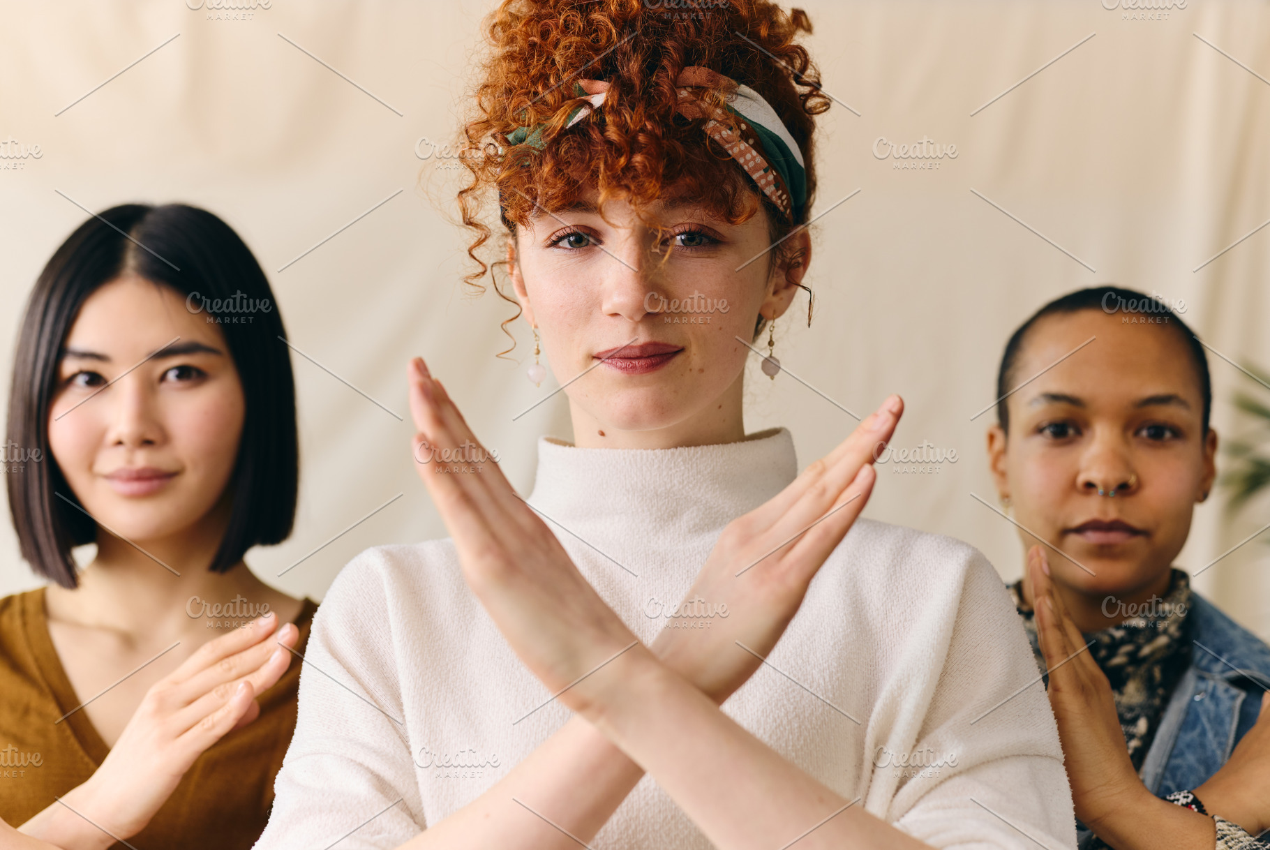 Young white woman gesturing Break The Bias in support of International Women's, a Technology Photo by Southworks