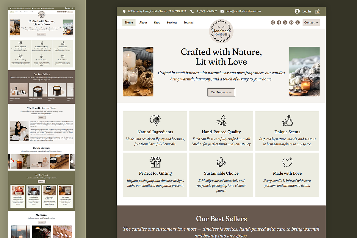 Handmade Webshop Wix Studio Website preview 5
