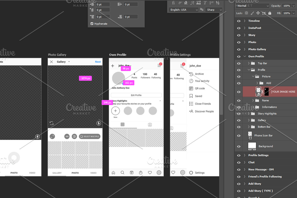 Instagram Mock-Up Template, a Social Media Template by Designer Dude (Photo 4 of 6)