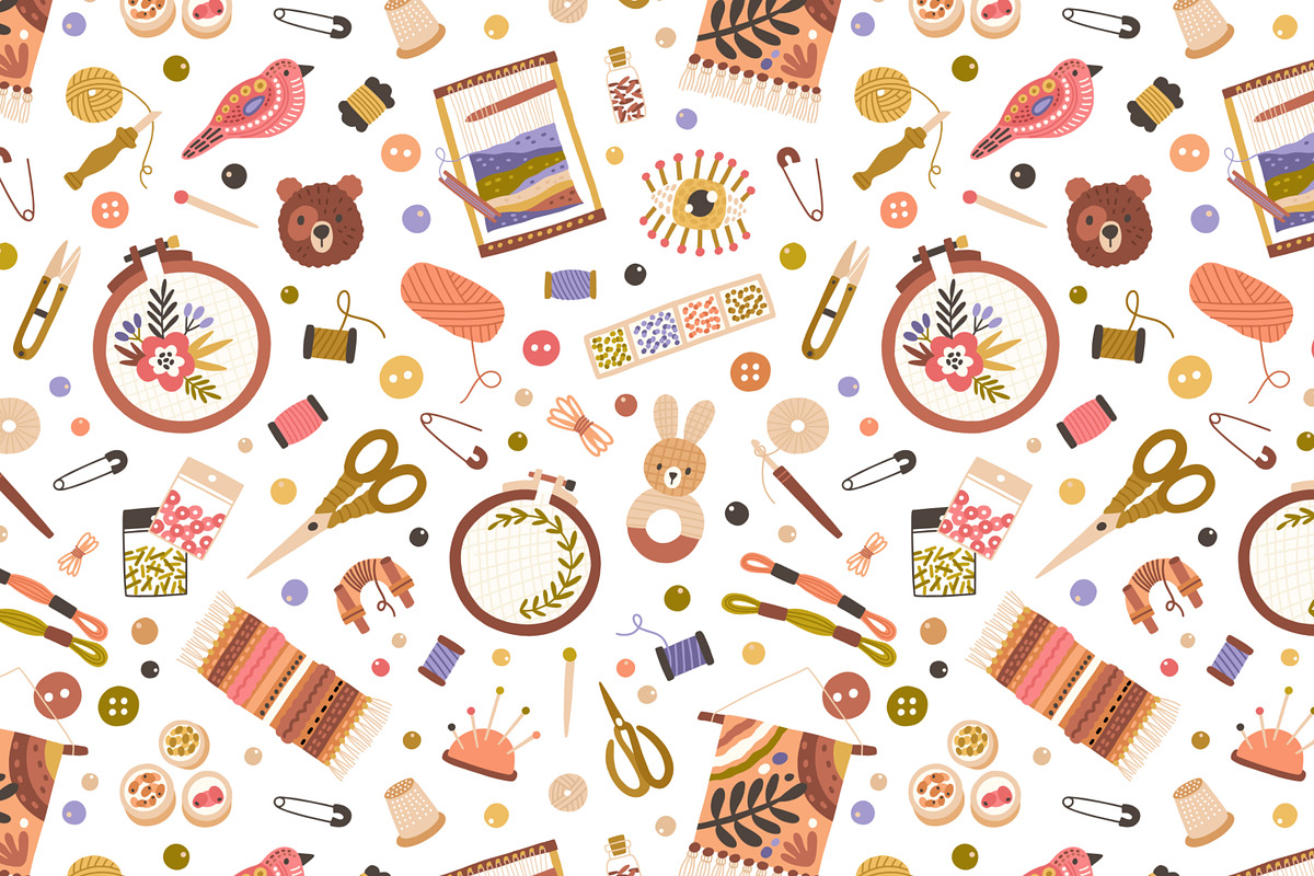 Sewing, embroidery, knitting pattern, a Pattern Graphic by Good Studio (Photo 2 of 6)