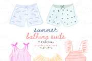 Kids Swimsuits Bathing Suits Trunks, a Person Illustration by Essem Creatives (Thumbnail 2 of 3)