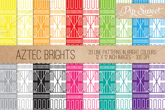 Aztec Brights 20 Pattern Set