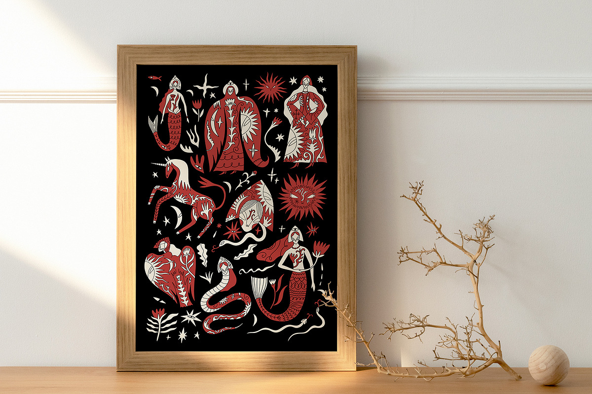 Red Folk Bundle, an Object Illustration by Annie Konst (Photo 16 of 17)