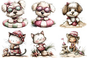 Whimsical Beach Animals & Kids Clipa, an Illustration by DreamPrint404 (Thumbnail 5 of 6)