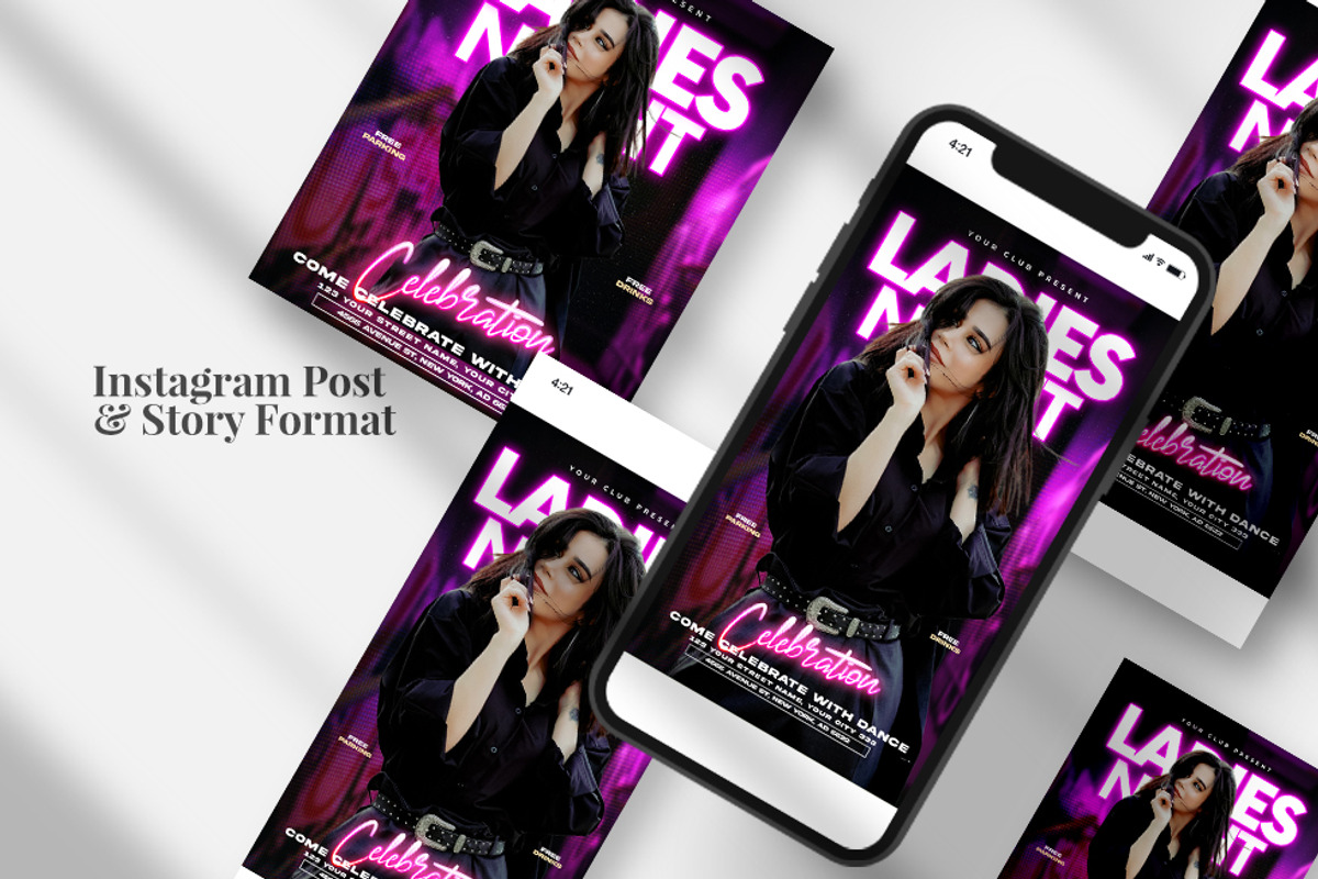 Ladies Nights Instagram ( PSD ), a Flyer Template by studioflyers.com (Photo 3 of 3)