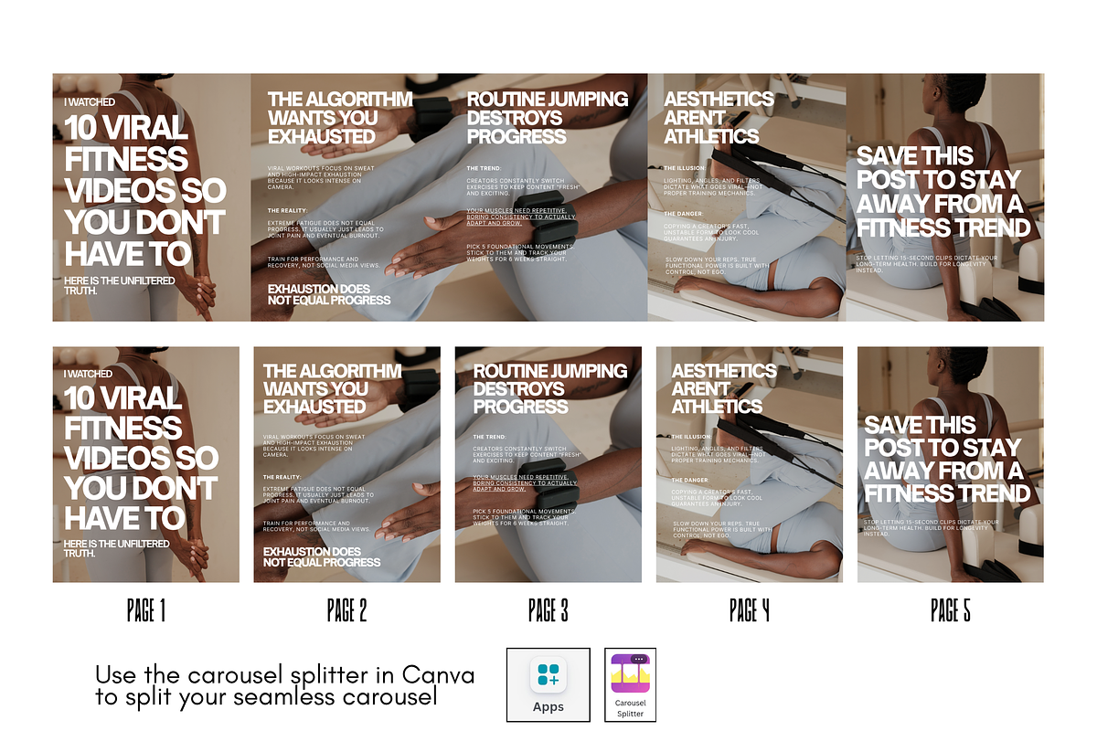 Women's Fitness Coaching Carousel, a Social Media Template by thecyella.co (Photo 5 of 6)
