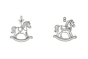 Two rocking horses in playful design, an Arts & Entertainment Photo by ZinetroN