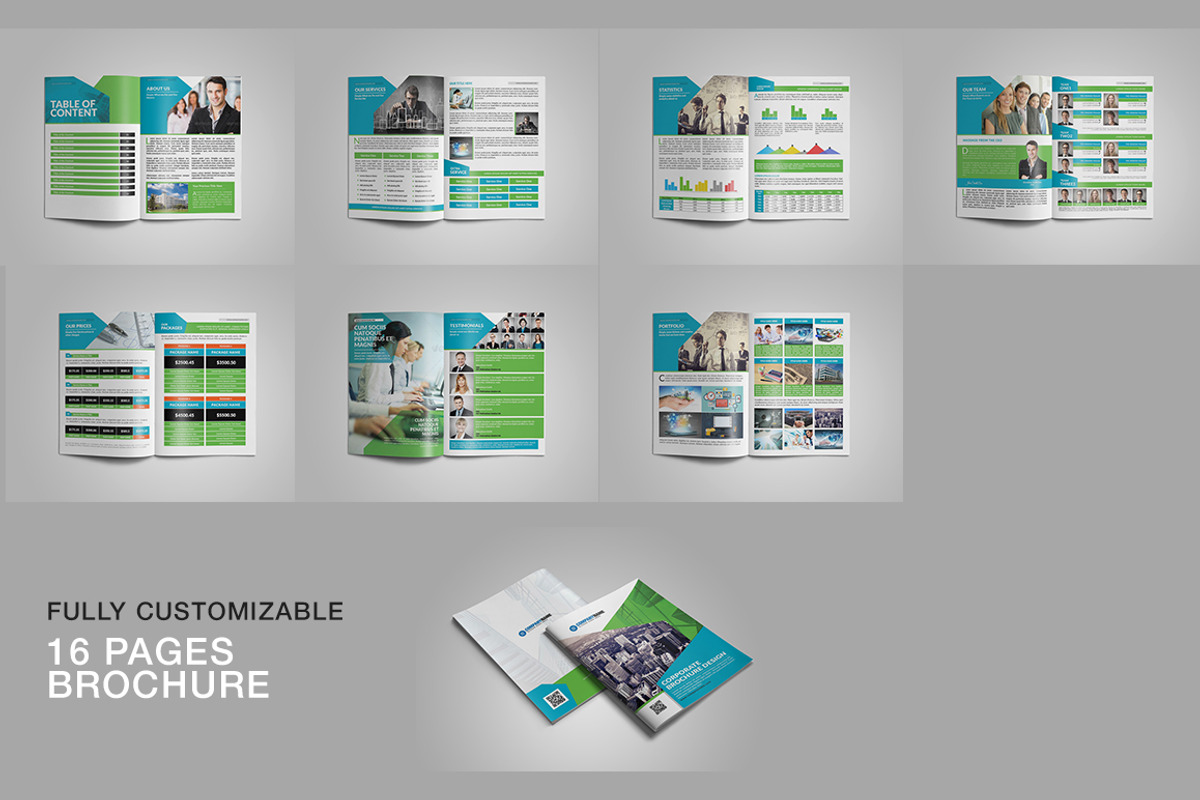 16 Page Indesign Corporate Brochure, a Brochure Template by WonderShop (Photo 2 of 4)