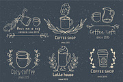 Doodle coffee shop logo creator, an Object Graphic by Sentimental postman (Thumbnail 1 of 5)