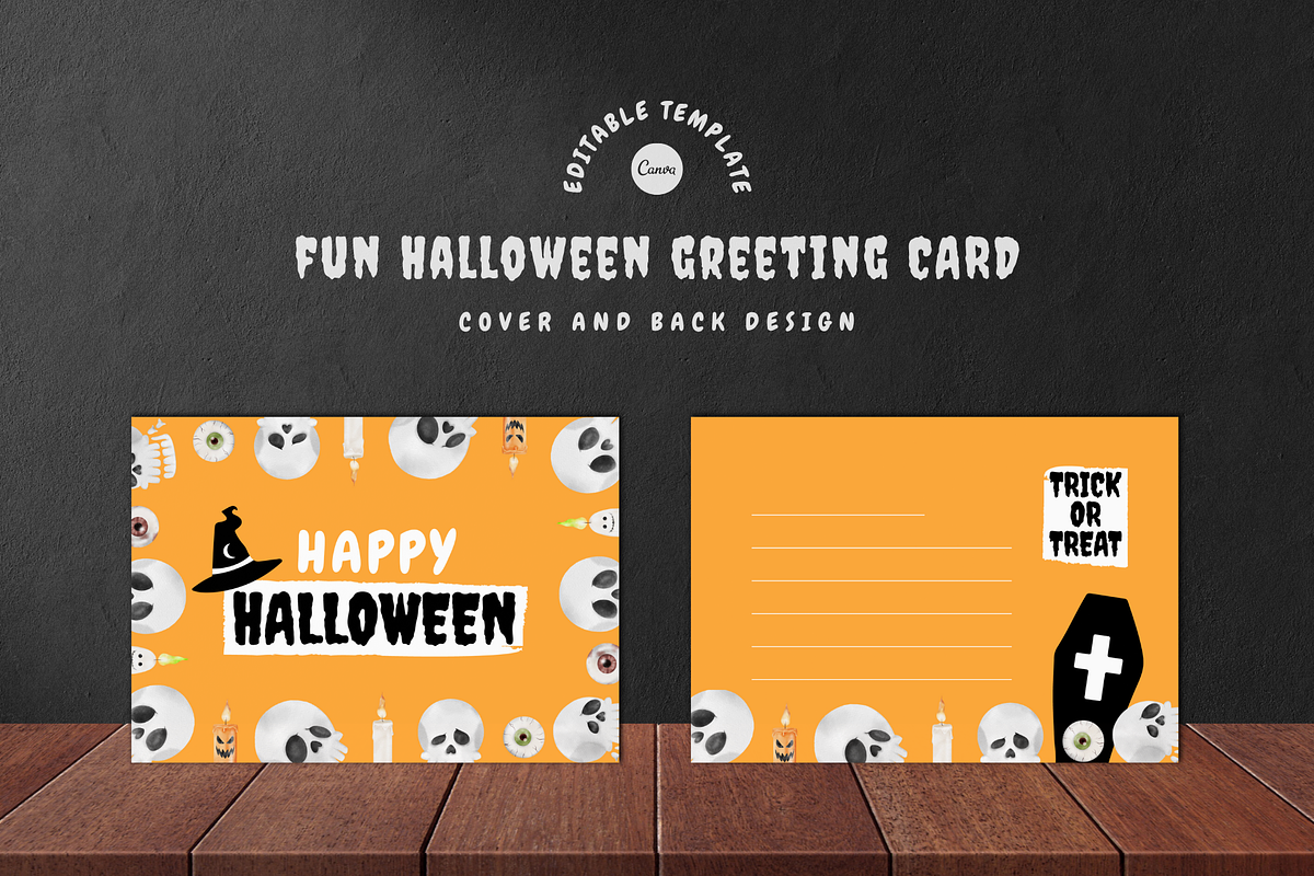 Fun Halloween Greeting Card, a Card Template by The Little Lily Studio (Photo 1 of 5)