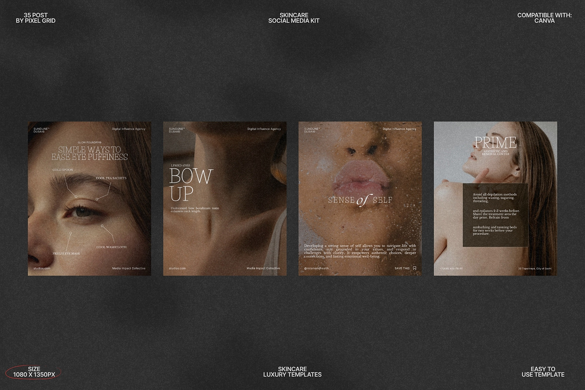 Aesthetic Skincare Canva Posts preview 7