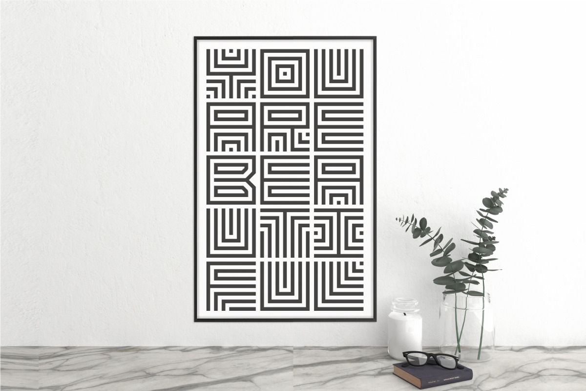 Maze Line Typeface preview 3