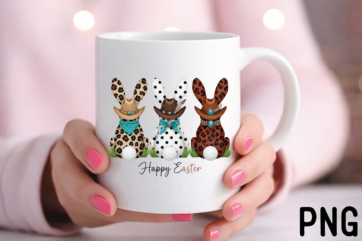 Western Easter Bunny PNG, an Illustration by Black Bird Studio (Photo 3 of 3)