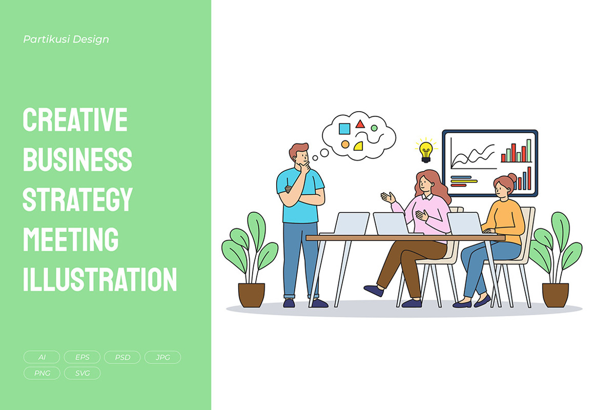 Creative Business Strategy Meeting I, a Work Illustration by Partikusi Design (Photo 1 of 3)