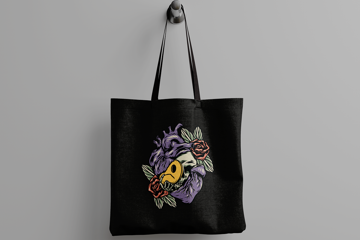 : Skull with Roses and Heart, an Object Illustration by nomlimo.com (Photo 3 of 3)