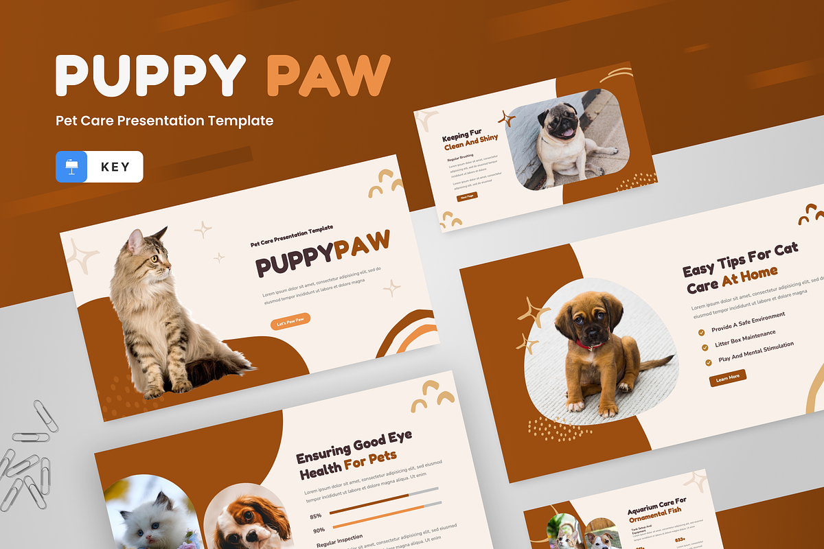 Puppypaw - Pet Care Keynote, a Presentation Template by SquidPixey (Photo 1 of 7)