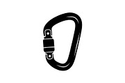 Climbing Carabiner Safety Silhouette, an Illustration by hafijul (Thumbnail 9 of 14)