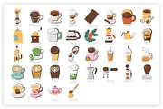 36 Coffee Elements, a Graphic by monkik (Thumbnail 6 of 9)