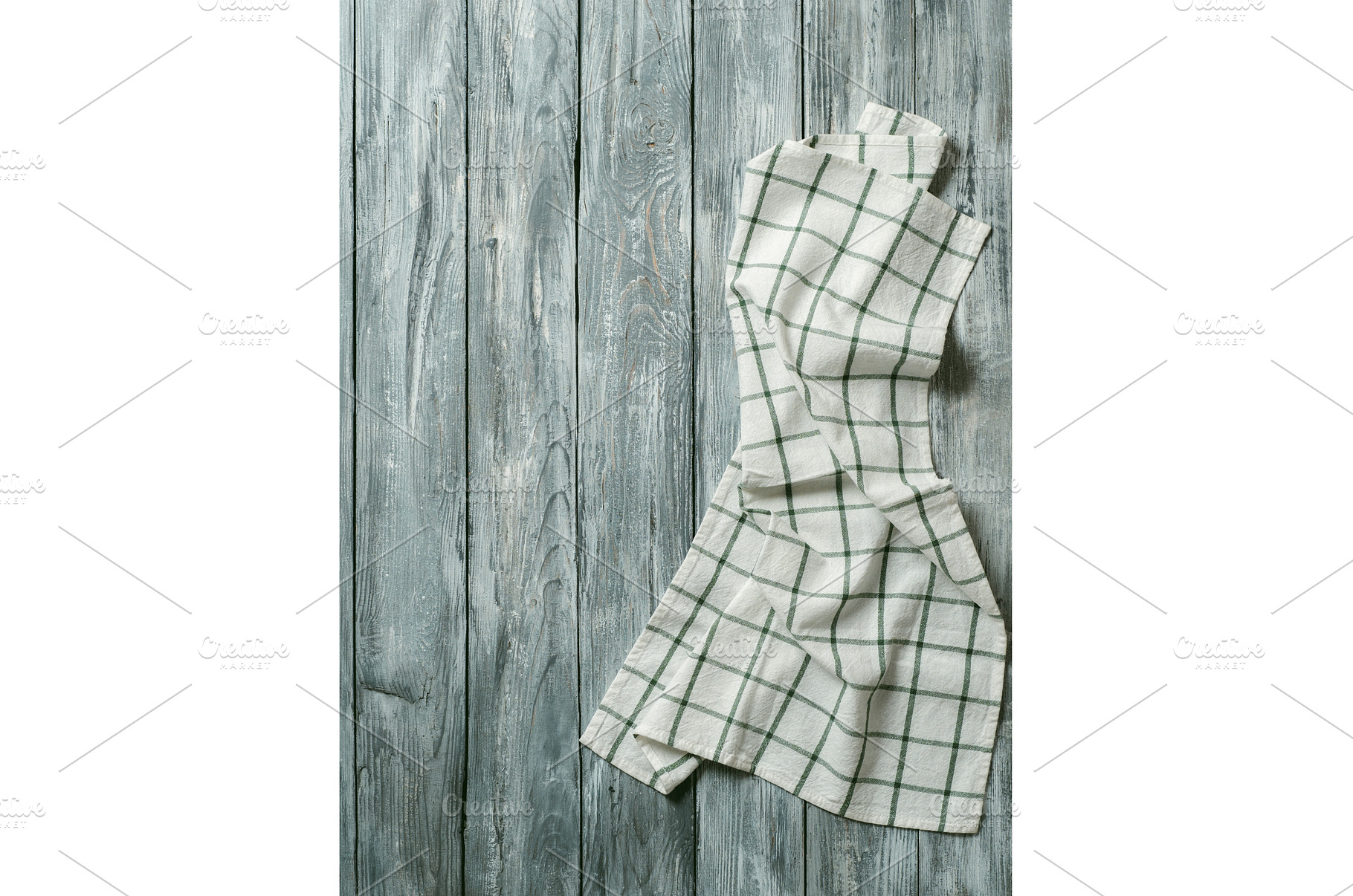 Gray wooden table with kitchen, an Abstract Photo by Fascinadora