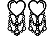 Heart Chandelier Earring, an Object Graphic by Designer_Momina (Thumbnail 4 of 5)