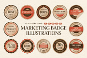 Vintage Marketing Badge Vector Set, an Object Graphic by DesignerCandies (Thumbnail 1 of 6)