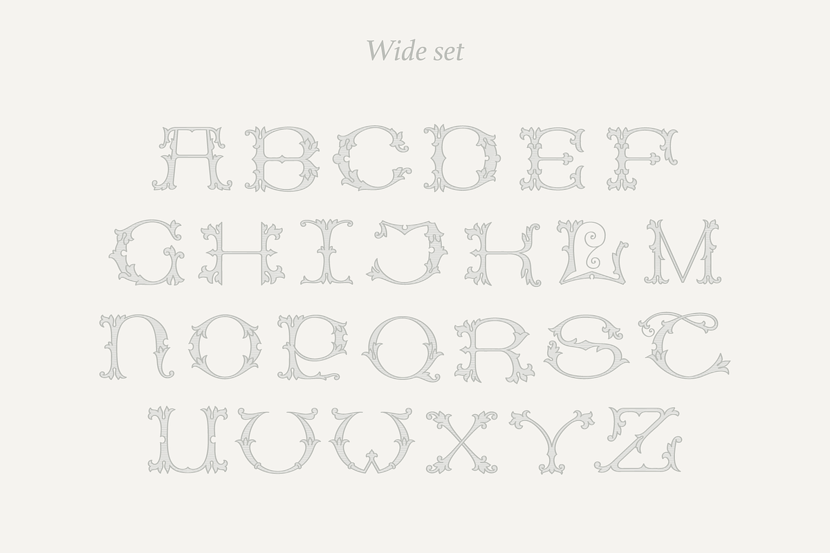 Wedding Monograms fonts set, a Serif Font by kaer_shop (Photo 5 of 10)